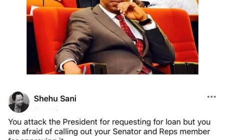 Shehu Sani Questions Public Outcry Over Presidential Loan Requests