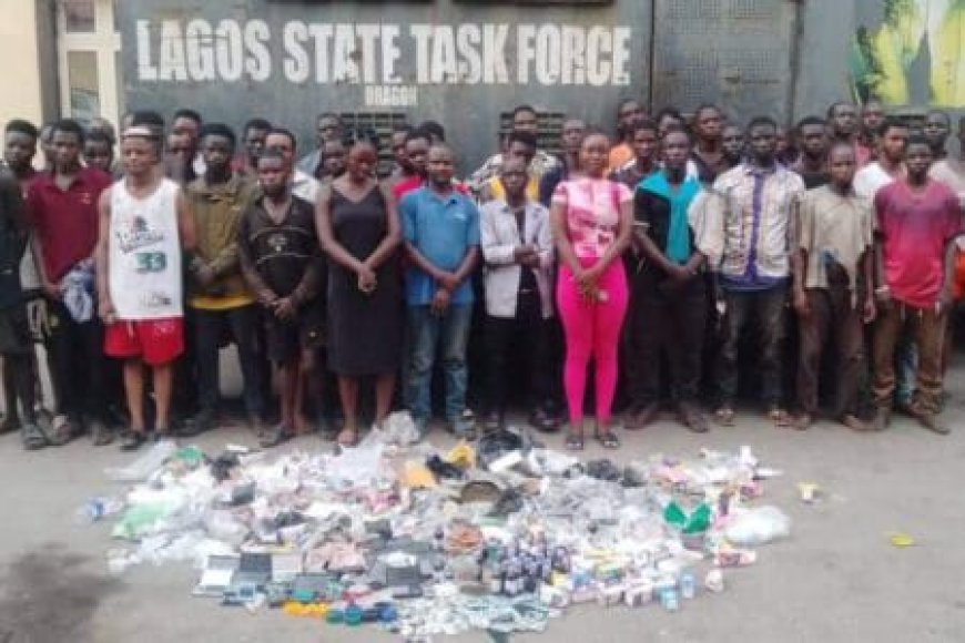 Lagos Environmental Taskforce Conducts Sting Operation, Arrests 53 for Drug Offenses