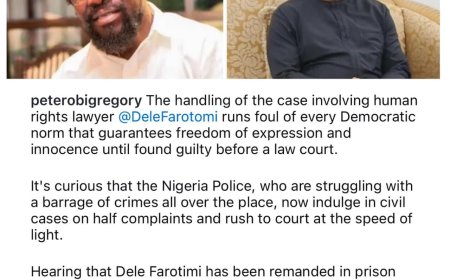 Peter Obi Criticizes Handling of Dele Farotimi's Case
