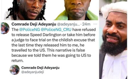 Activist / lawyer Deji Adeyanju revealed that the police have declined to release musician Speed Darlington or bring him before a judge for tria