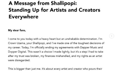Shallipopi Parts Ways with Dapper Music, Citing Breach of Trust