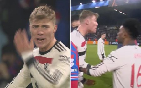 Rasmus Hojlund and Amad Diallo in Argument After Match Against Viktoria Plzen