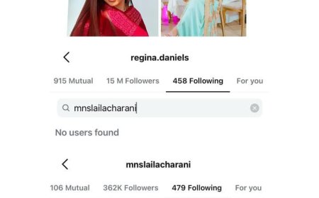 billionaire wives Regina Daniels and Laila Ned Nwoko have unfollowed each other on Instagram