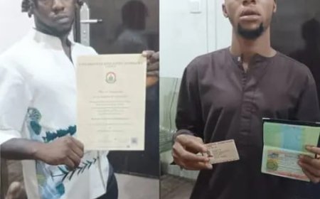Two Suspected Fraudsters Arrested in Lagos for Forging Certificates and Online Scams