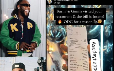 Burna Boy made headlines after taking rapper Gunna out for an extravagant dinner, reportedly spending $40,000 at a restaurant.