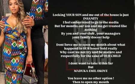 Maduka Okoye’s Baby Mama Accuses Him of Maltreatment