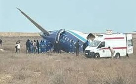 Horrific Moment: Azerbaijan Airlines Plane Crashes on Christmas Day
