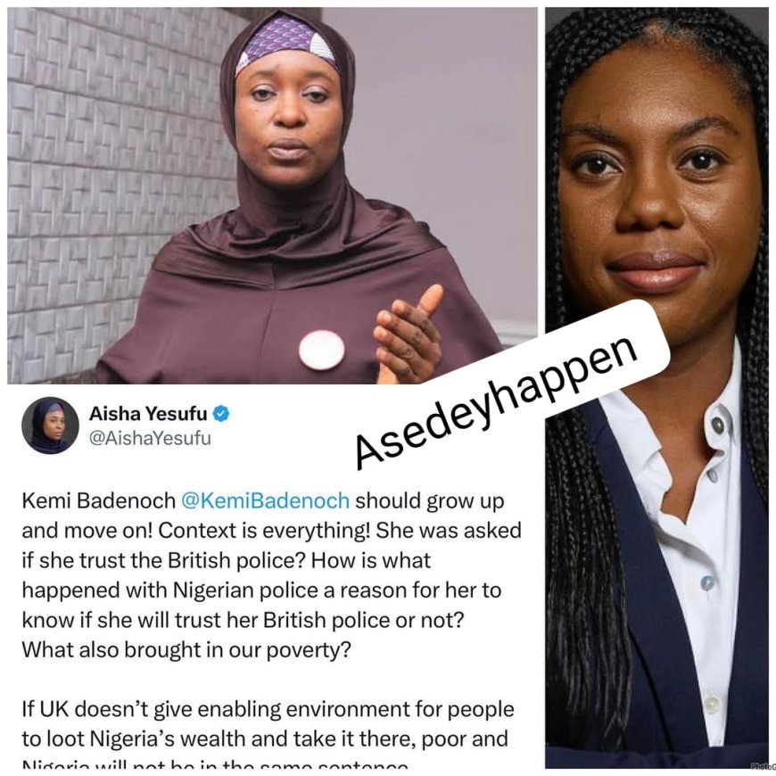 Aisha Yesufu Responds to Kemi Badenoch's Interview: "Grow Up and Move On"