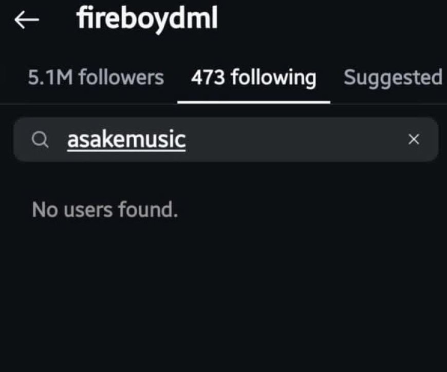 YBNL Drama Heats Up as Fireboy Unfollows Asake