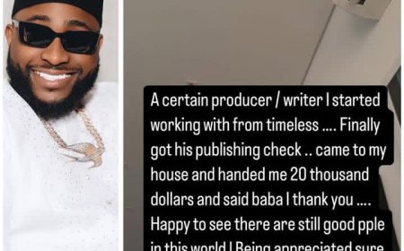 Davido Receives $20k Gift from Producer