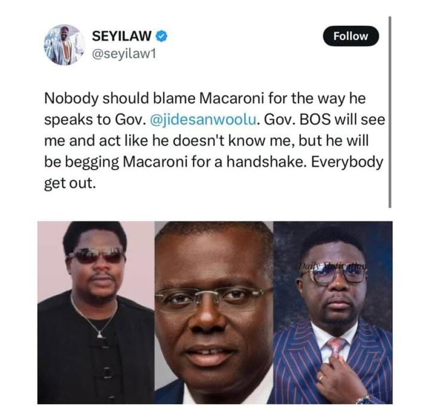 Nigerian comedian Seyi Law has expressed his frustration with Lagos State Governor