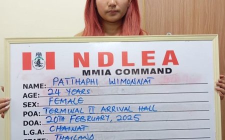 Thai Woman Arrested at Lagos Airport for Attempted Drug Smuggling