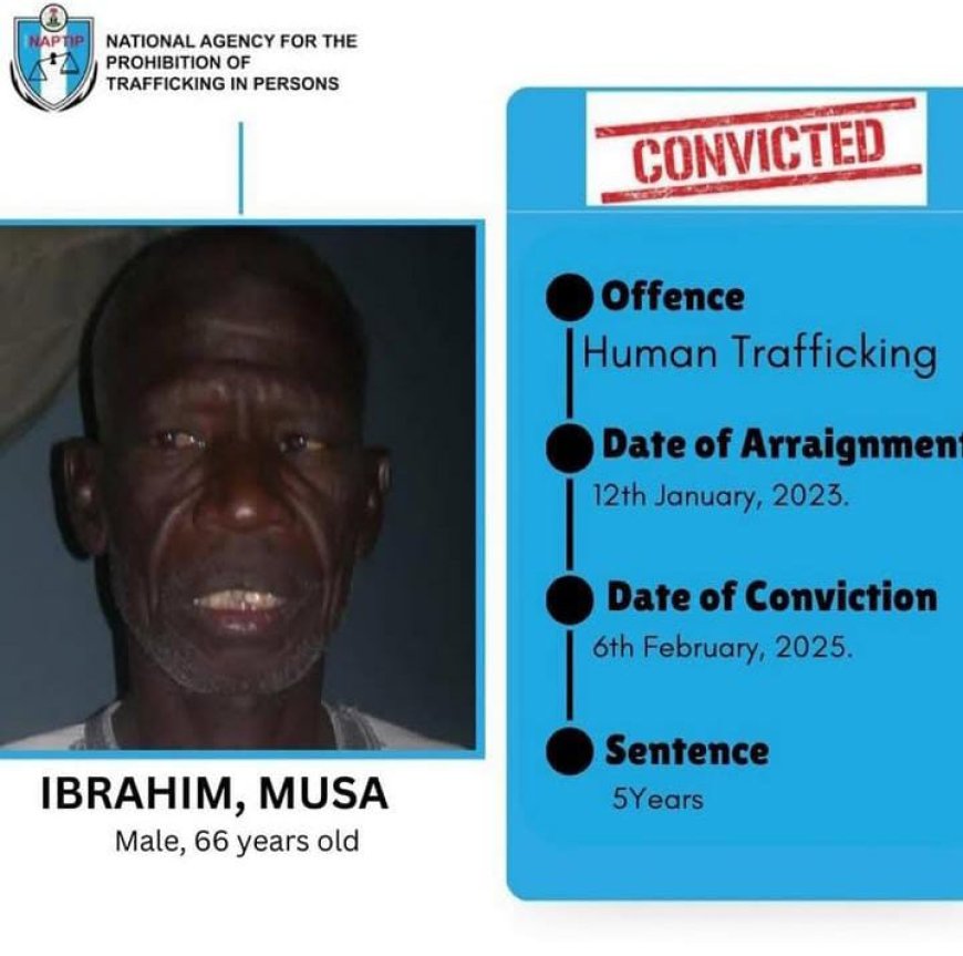 66-Year-Old Man Sentenced to 5 Years in Prison for Human Trafficking in Yobe