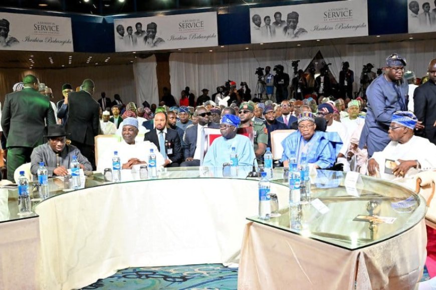 Tinubu, Obasanjo, Jonathan, and Babangida Grace IBB’s Autobiography Launch and Library Fundraiser