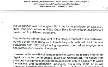 Amosun Responds to Dangote's Allegations of Factory Demolition