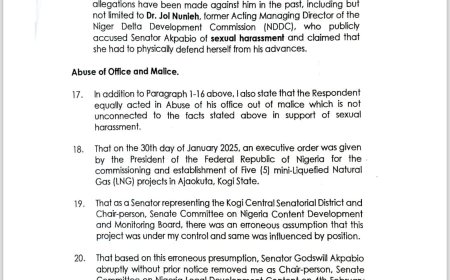 Senator Natasha Akpoti-Uduaghan Submits Evidence Against Senate President Akpabio