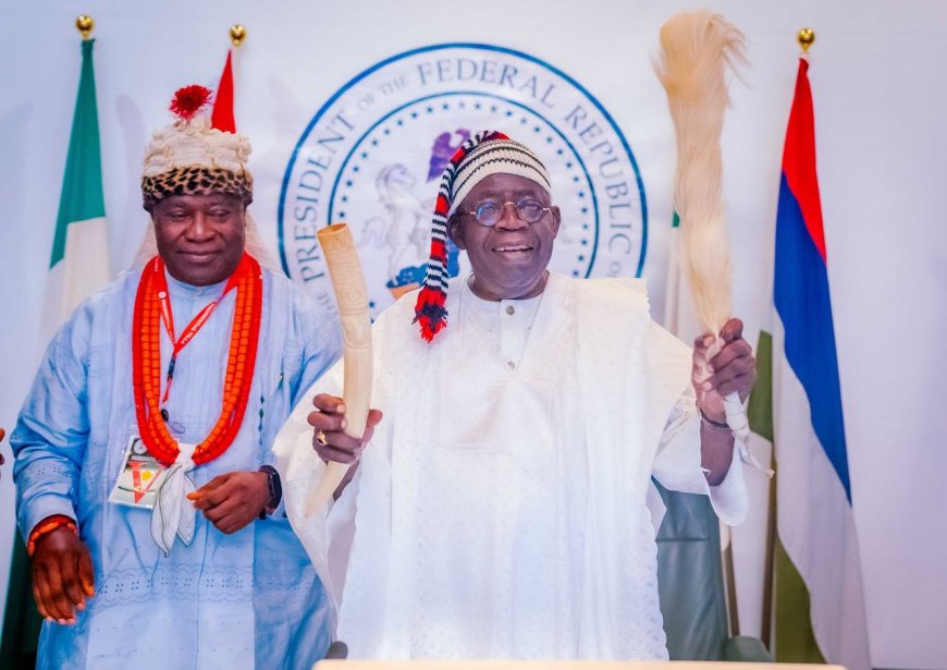 President Bola Ahmed Tinubu Awarded Traditional Title of "Otuekong" by Akwa Ibom Council of Traditional Rulers