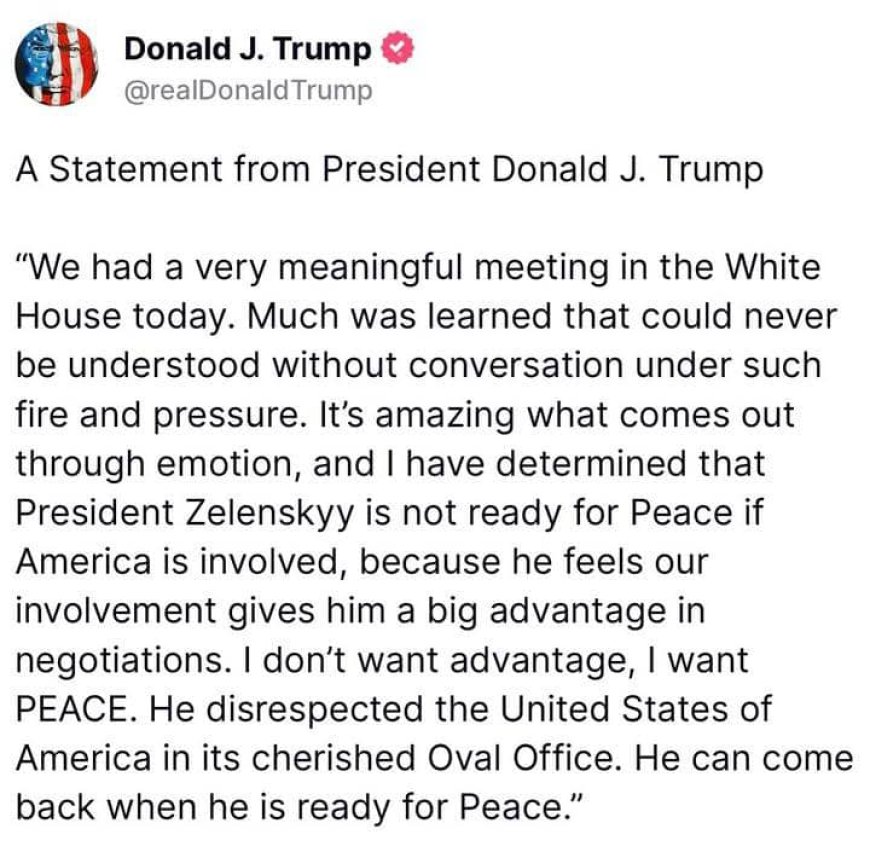 Statement from President Donald J. Trump