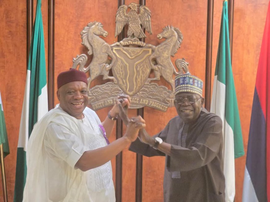 Senator Orji Uzor Kalu Visits President Tinubu at the Villa