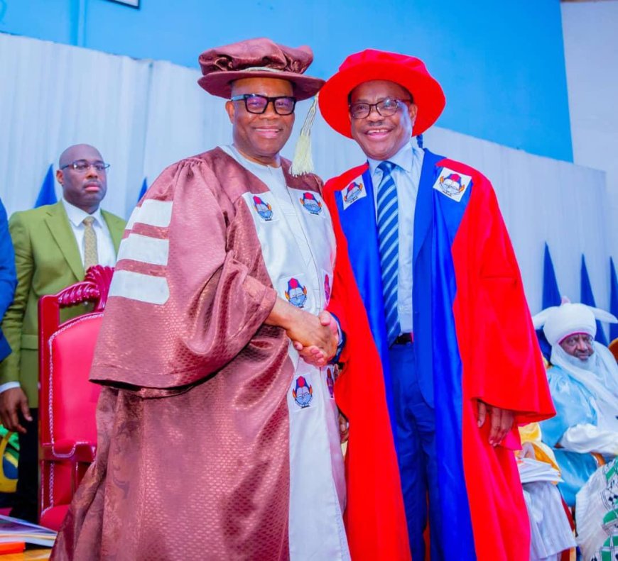 Senate President Akpabio Celebrates Wife as She Earns Doctorate Degree