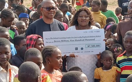 Peter Obi Donates N7.5 Million to Victims of Fulani Attacks in Plateau State