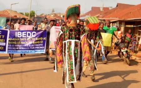 Masquerades Lead Protest in Omu-Aran, Kwara State
