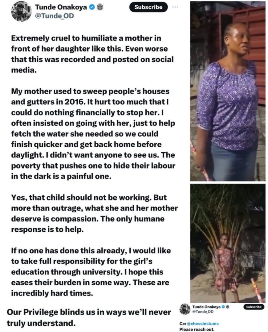 Tunde Onakoya Offers Multimillion Naira Scholarship to Daughter of Woman Exposed for Child Labor