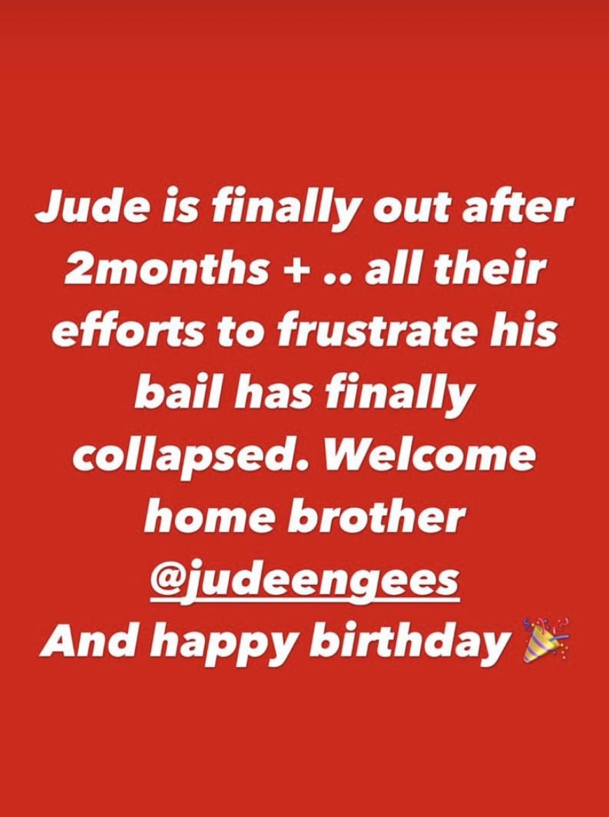 Jude Okoye Released After Over Two Months in EFCC Custody
