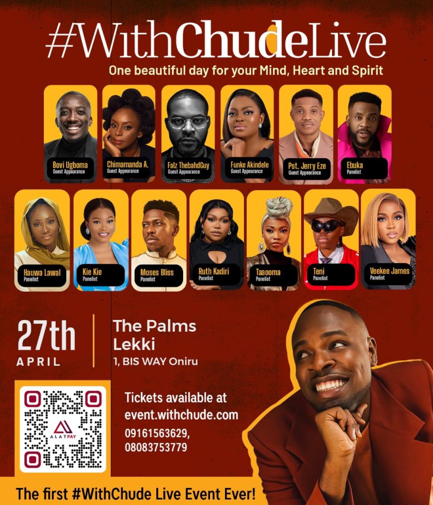 Funke Akindele to Share Insights at WithChude Live Event on April 27th