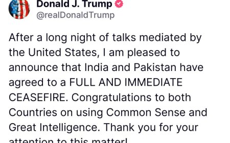 Trump Announces Ceasefire Between India and Pakistan After Military Strikes