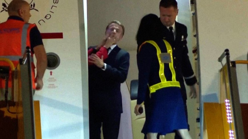Brigitte Macron Nudging France President Emmanuel Macron’s Face
