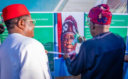 Tinubu Arrives by Helicopter to Commission Lekki Port Concrete Road Project