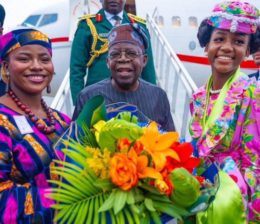 President Tinubu Receives Warm Welcome with Military Honours in Saint Lucia