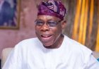 President tinubu bows for former president olusegun Obasanjo