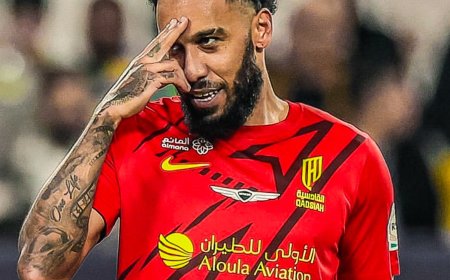 Aubameyang Set to Become Free Agent as Al Qadsiah Eyes Younger Striker
