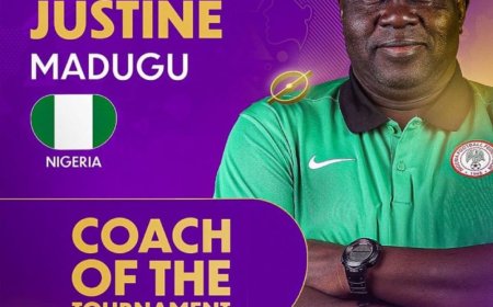 Nigeria’s Coach Justine Honored as Best Coach of the Tournament