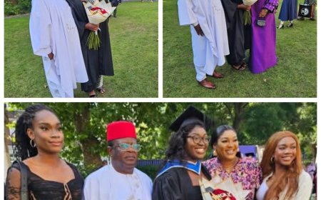 Works Minister David Umahi Celebrates Daughter’s First Class Graduation in the UK