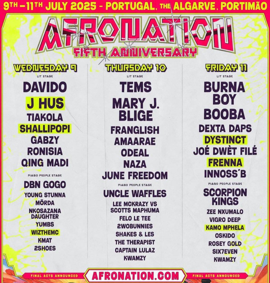 Davido, Tems, and Burna Boy to Headline Afronation Festival in Portugal this July