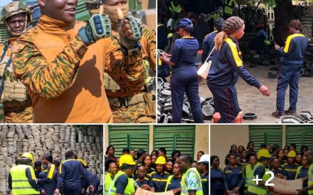 Female Municipal Police Officers Donate Cement to Support Burkina Faso’s Faso Mêbo Initiative