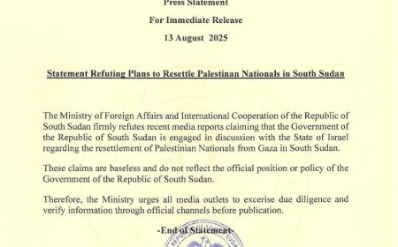 South Sudan Refutes Claims of Gaza Refugee Talks with Israel
