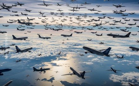 The Sky Never Sleeps: 100,000 Flights Circle the Globe Each Day