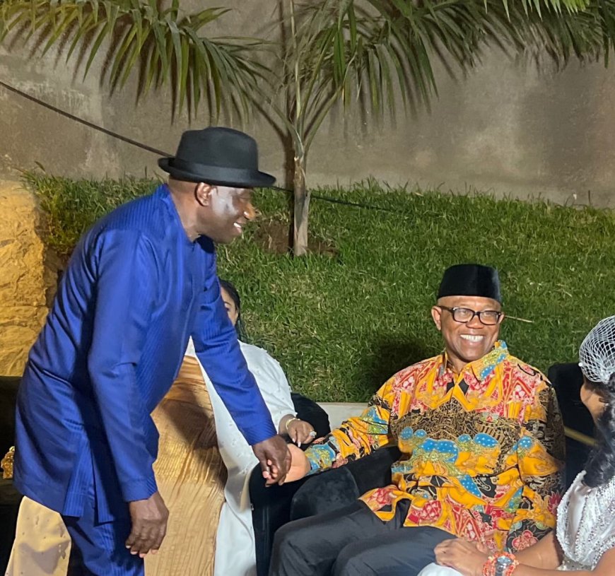This Picture of Peter Obi and former President Goodluck Johnathan would make your day