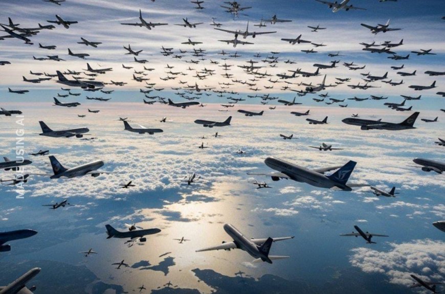 The Sky Never Sleeps: 100,000 Flights Circle the Globe Each Day
