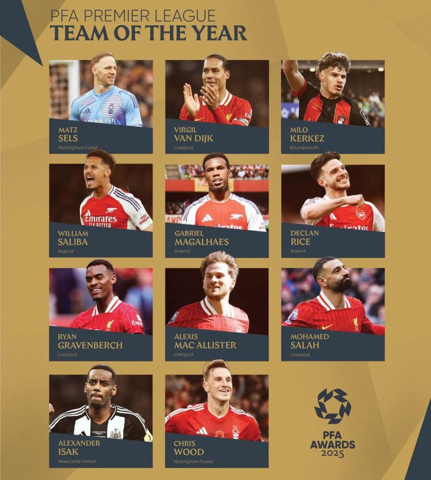 PFA Unveils Premier League Team of the Year