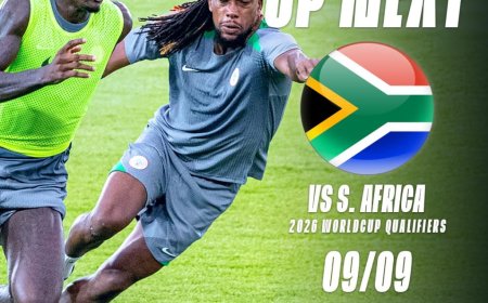 Super Eagles Set for Clash Against Bafana Bafana in Bloemfontein Tonight