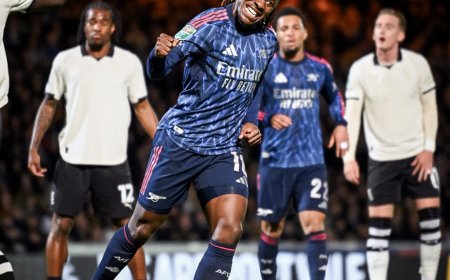 Eberechi Eze Scores His First Goal for Arsenal