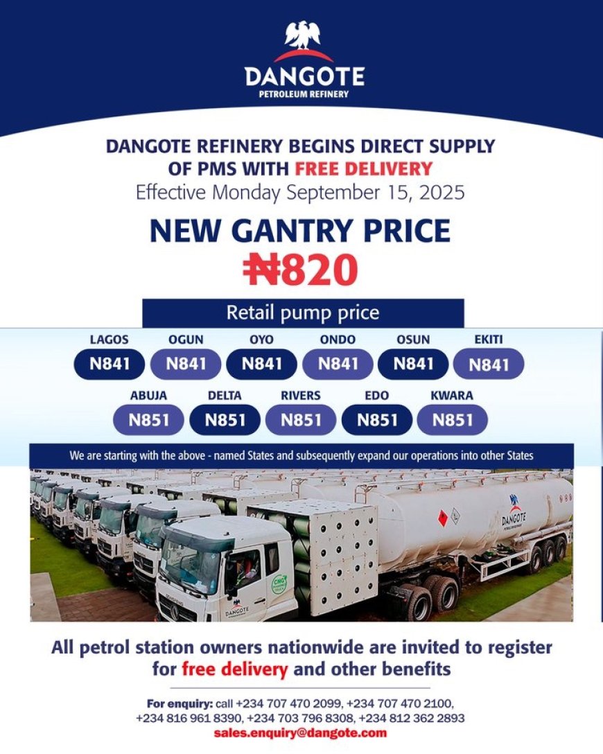 Dangote Refinery to Launch Free Fuel Distribution, Cuts Petrol Price