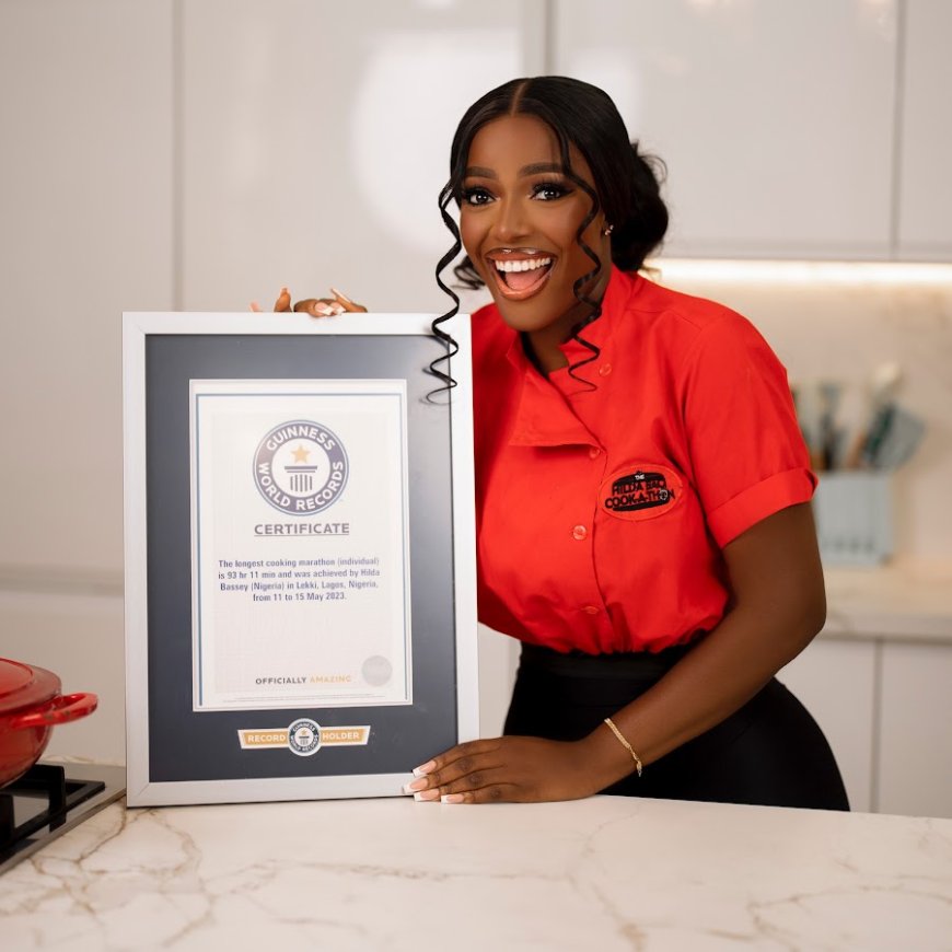 Nigerian chef Hilda Baci has once again entered the Guinness World Records, this time for preparing the largest serving of Nigerian style jollof rice. Working in partnership with Gino Nigeria, Baci and her team produced an astonishing 8,780 kilograms of the iconic dish equivalent to over 16,600 plates.