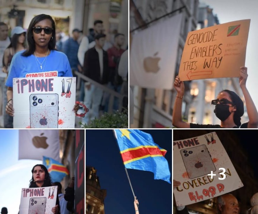 Protests Erupt Outside London Apple Store