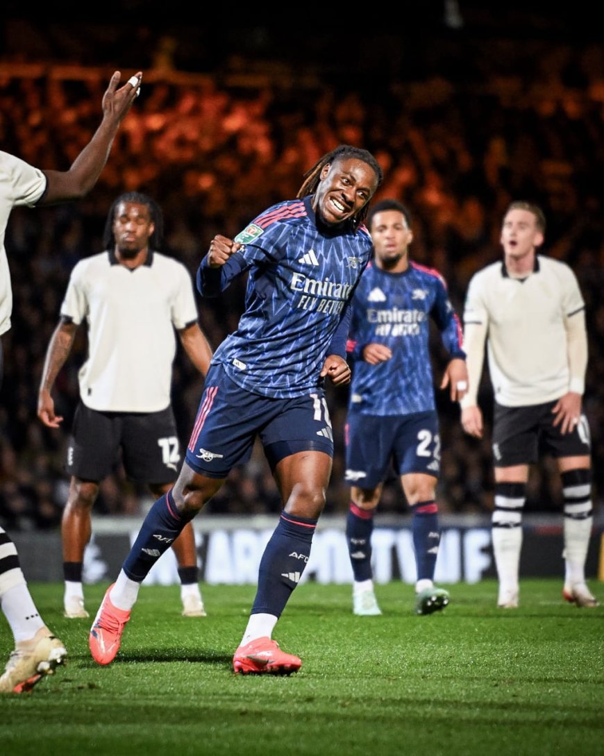 Eberechi Eze Scores His First Goal for Arsenal